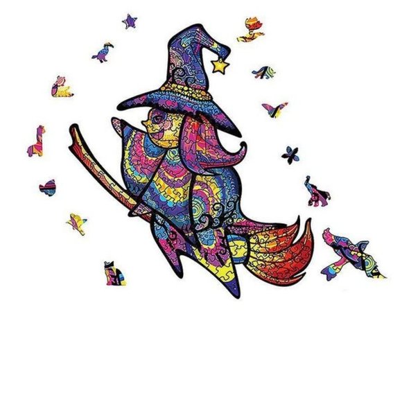 Witch Irregular 3D Animal Puzzle 100 Pieces (Small) - Picture 1 of 4